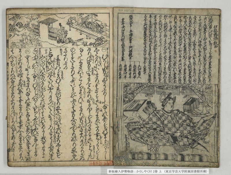 新板絵入伊勢物語 : かうしやく付 2巻 上 - ページ 2