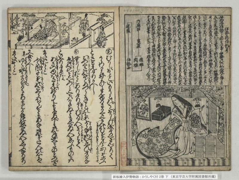 新板絵入伊勢物語 : かうしやく付 2巻 下 - ページ 2