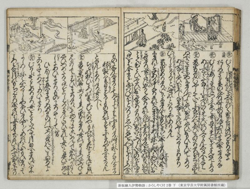 新板絵入伊勢物語 : かうしやく付 2巻 下 - ページ 15
