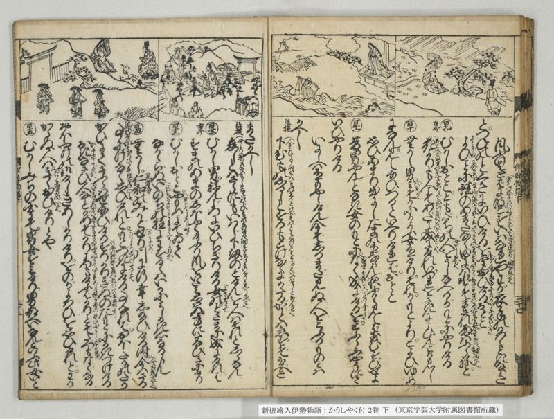 新板絵入伊勢物語 : かうしやく付 2巻 下 - ページ 19