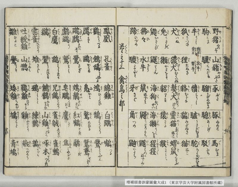 増補頭書訓蒙図彙大成 10巻 1:序, 凡例, 目録 - ページ 22